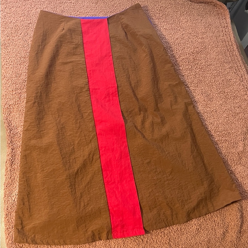 Anthropologie Vintage Color Block Skirt